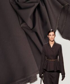 Гладкая шлифовальная шерсть цвета "горький шоколад" трендовые ткани купить онлайн с доставкой