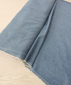 Голубой Итальянский облегченный джинс купить в Москве со склада недорогие ткани с доставкой