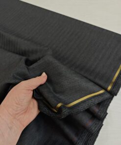 Отрез темно-серой шерсти в полоску в розницу и оптом купить недорого