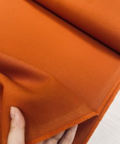 Двухсторонняя оранжевая плотная костюмная полушерсть купить в интернет-магазине в Москве