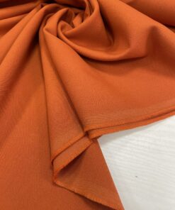 Двухсторонняя оранжевая плотная костюмная полушерсть купить в Москве со склада недорогие ткани с доставкой