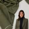 Костюмная полушерсть "хаки" от Escada в розницу и оптом купить недорого