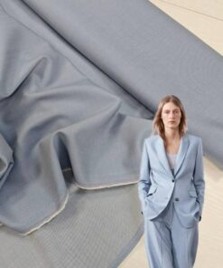 Серо-голубая шерсть с шелком от Loro Piana популярные ткани 2025 года из пинтерест