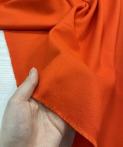 Костюмная красно-оранжевая поливискоза от Hugo Boss купить в розницу недорого