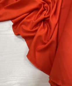 Костюмная красно-оранжевая поливискоза от Hugo Boss в розницу и оптом купить недорого