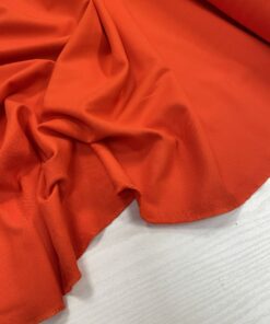 Костюмная красно-оранжевая поливискоза от Hugo Boss купить в Москве со склада недорогие ткани с доставкой