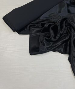 Роскошное черное кади от Escada похожее на атласный шелк в розницу и оптом купить недорого