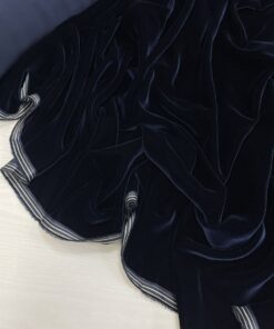 Вискозный мягкий бархат синего цвета из Италии трендовые ткани купить онлайн с доставкой