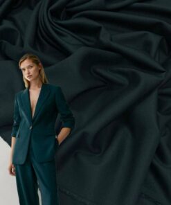 Костюмная поливискоза Max Mara цвета морской волны трендовые ткани купить онлайн с доставкой