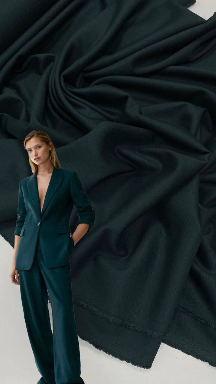 2025-11-07 14.01.30 Костюмная поливискоза Max Mara цвета морской волны трендовые ткани купить онлайн с доставкой