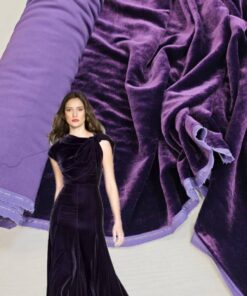 Фиолетовый вискозный мягкий бархат/велюр популярные ткани 2025 года из пинтерест