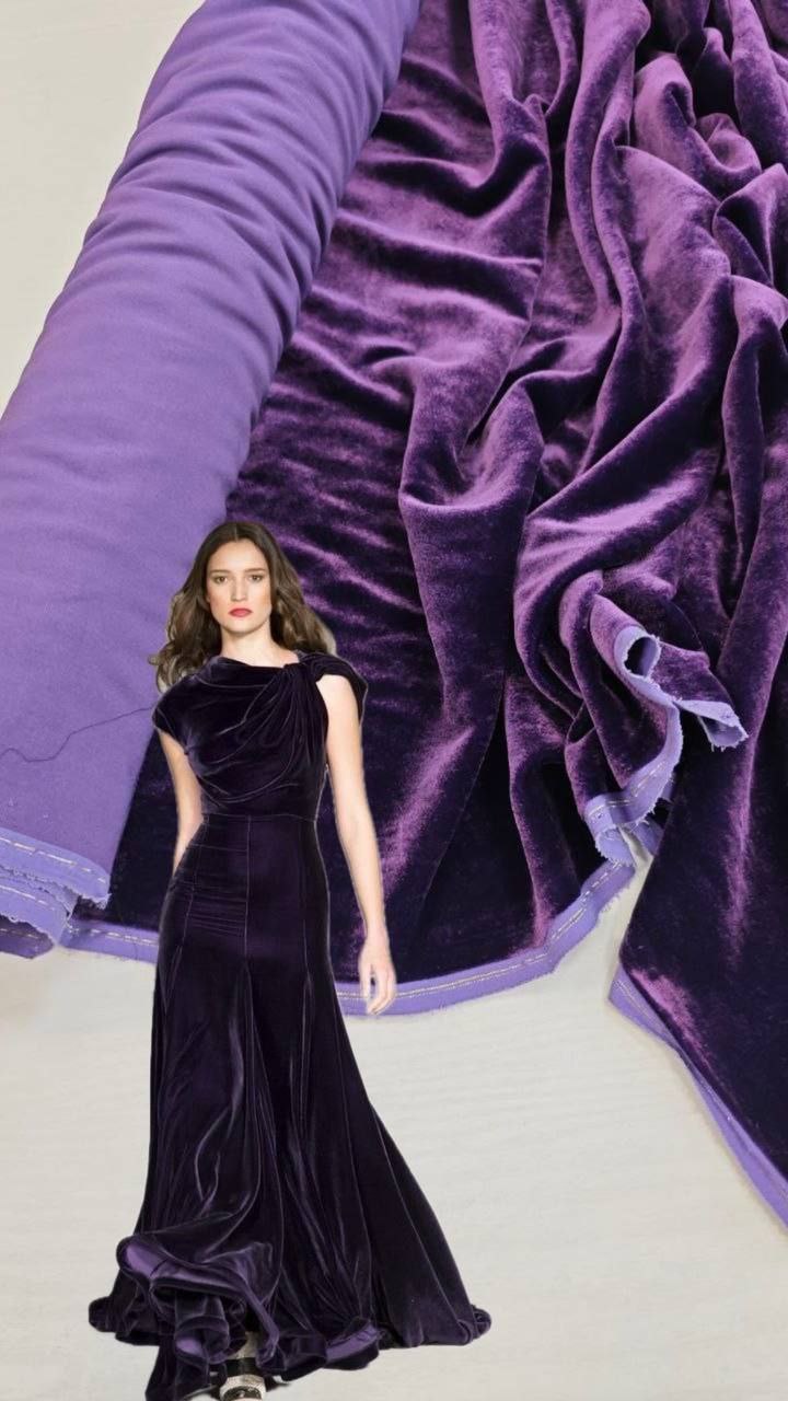 2026-03-20 15.35.23 Фиолетовый вискозный мягкий бархат/велюр популярные ткани 2025 года из пинтерест
