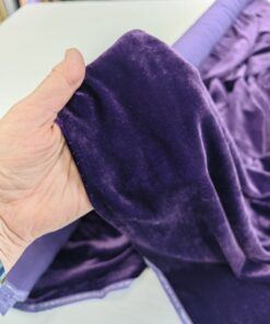 Фиолетовый вискозный мягкий бархат/велюр купить в розницу недорого