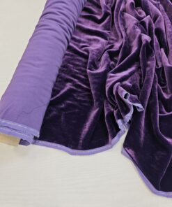 Фиолетовый вискозный мягкий бархат/велюр купить в интернет-магазине в Москве