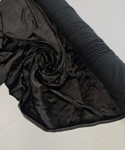 Черный вискозный мягкий бархат из Италии купить в розницу недорого