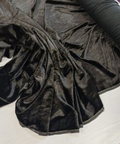 Черный вискозный мягкий бархат из Италии в розницу и оптом купить недорого