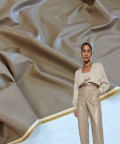 Эко-кожа с замшевой изнанкой кофейного цвета трендовые ткани купить онлайн с доставкой