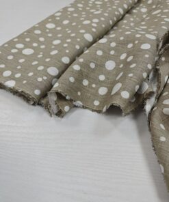 100% бежевый лен Max Mara в белый горошек купить в розницу недорого