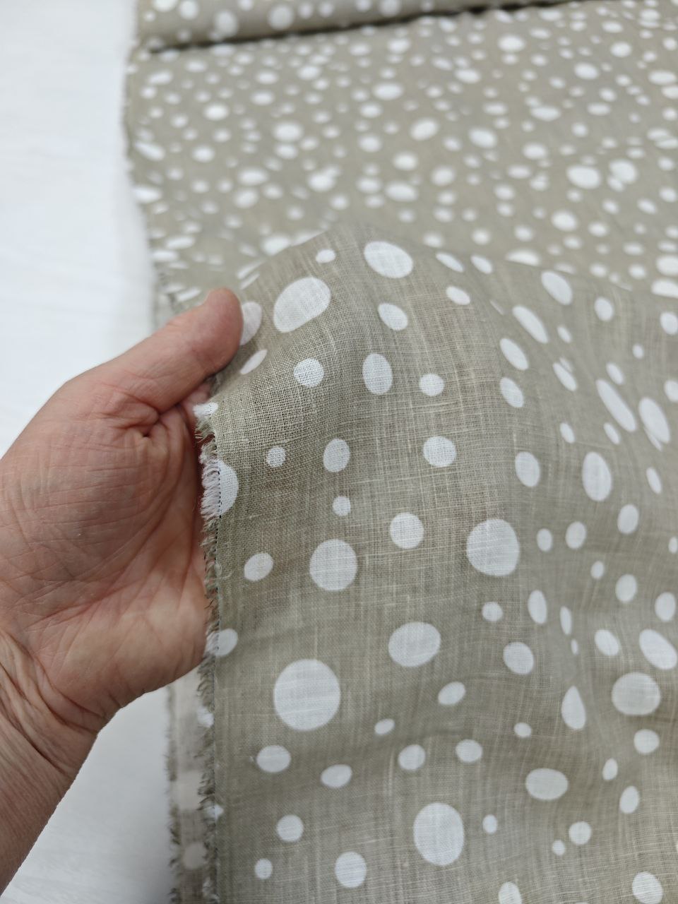 2026-03-20 15.44.39 100% бежевый лен Max Mara в белый горошек интернет магазин с доставкой по всей РФ