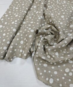 100% бежевый лен Max Mara в белый горошек купить в интернет-магазине в Москве