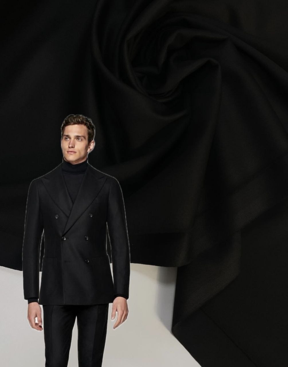 2026-03-20 15.50.42 Костюмная шерсть Ralph Lauren чёрного цвета купить в розницу недорого