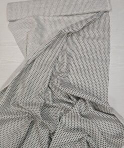 Итальянский белый лен с мелким принтом