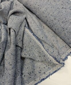 Сине-голубой льняной твид Max Mara