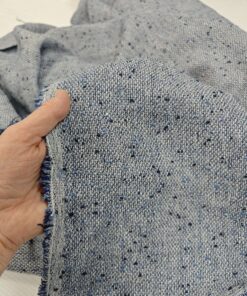 Сине-голубой льняной твид Max Mara