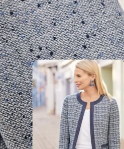 Сине-голубой льняной твид Max Mara популярные ткани 2026 года из пинтерест