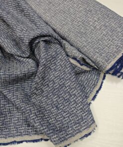 Итальянский лен деним Max Mara с принтом трендовые ткани купить онлайн с доставкой