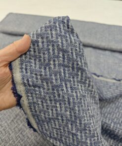 Итальянский лен деним Max Mara с принтом купить в Москве со склада недорогие ткани с доставкой