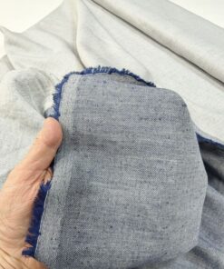 Итальянский синий лен-меланж в розницу и оптом купить недорого