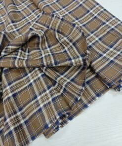 Лен коричневый в сине-белую в клетку интернет магазин с доставкой по всей РФ