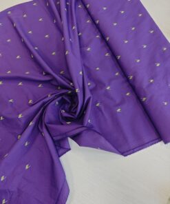 Итальянский хлопок фиолетовый с вышивкой цвета лайм купить в розницу недорого