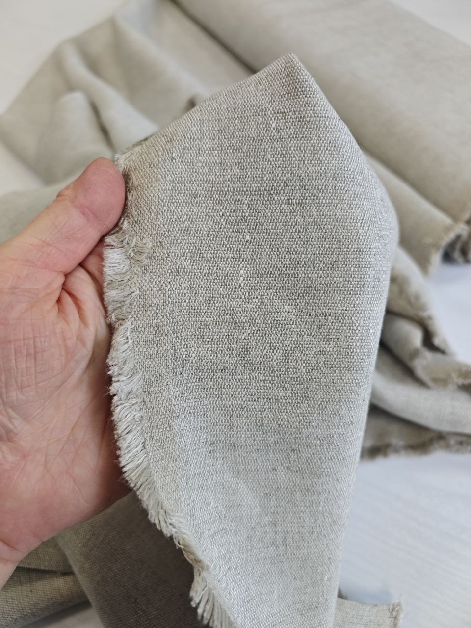 2026-03-20 15.53.10 Натуральный 100% серо-бежевый лен в клетку
