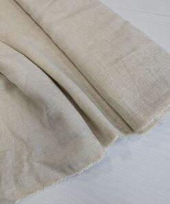 100% бежевый лен в клетку из Италии