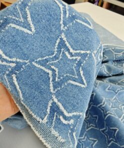 Мягкая джинса премиум класса с принтом звезды популярные ткани 2026 года из пинтерест