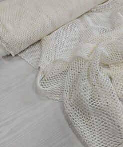 Бело-молочная хлопковая сетка для кофты