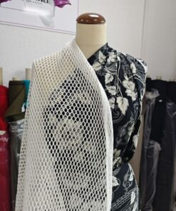 Бело-молочная хлопковая сетка для кофты