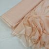 Воздушный хлопок с шелком персикового цвета