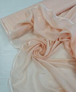 Воздушный хлопок с шелком персикового цвета