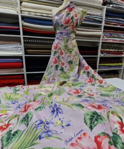 Шёлк со стока Ralph Lauren с принтами цветов купить в розницу недорого