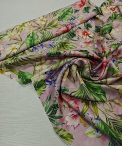Шёлк со стока Ralph Lauren с принтами цветов трендовые ткани купить онлайн с доставкой