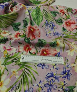 Шёлк со стока Ralph Lauren с принтами цветов трендовые ткани купить онлайн с доставкой