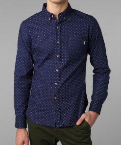 Двухсторонний темно-синий хлопок из Италии купить в интернет-магазине в Москве