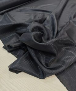 Подкладочный жаккард темно-синий принт "гусиная лапка"