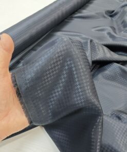 Подкладочный жаккард темно-синий принт