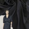 Итальянское кади черного цвета трендовые ткани купить онлайн с доставкой