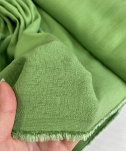 Костюмно-плательная зеленая вискоза/лён