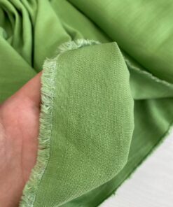 Костюмно-плательная зеленая вискоза/лён